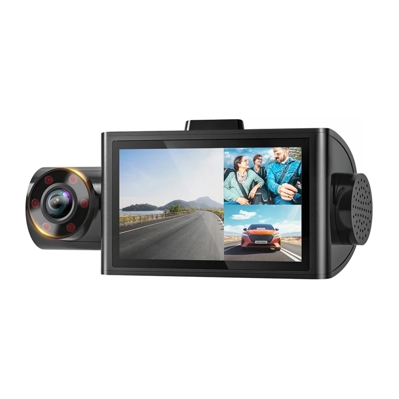 WOLFBOX i07 WiFi 2,5K + 1080p bilkamera