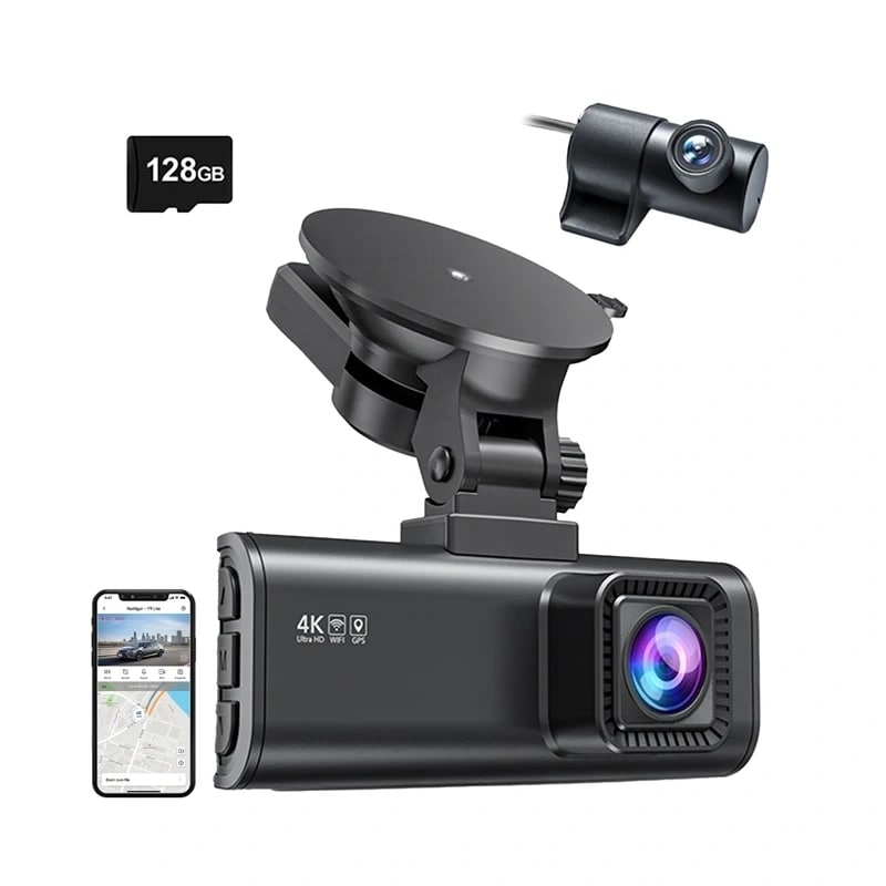 REDTIGER F7NP WiFi 4K + 1080p 128 GB bilkamera
