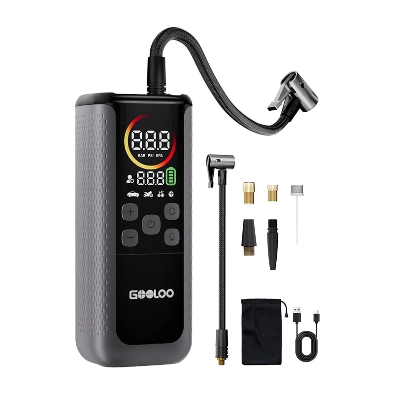 GOOLOO GT160 luftkompressor for to biler