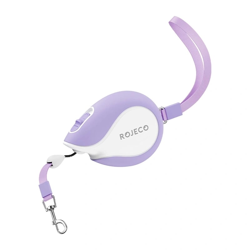Uttrekkbar hundebånd Rojeco Mini Pet 3 m (lilla)