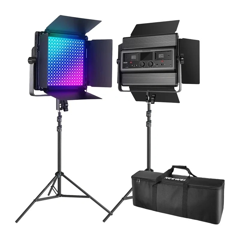 Sett med 2 NEEWER RGB1200 60 W V4 LED-lamper